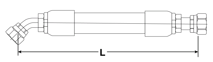 Como medir mangueira hidráulica com terminal com sistema ORFS