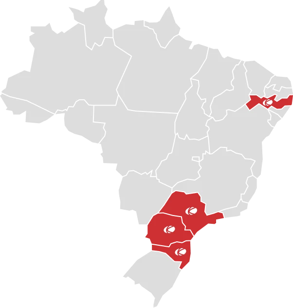 Nos principais polos comerciais