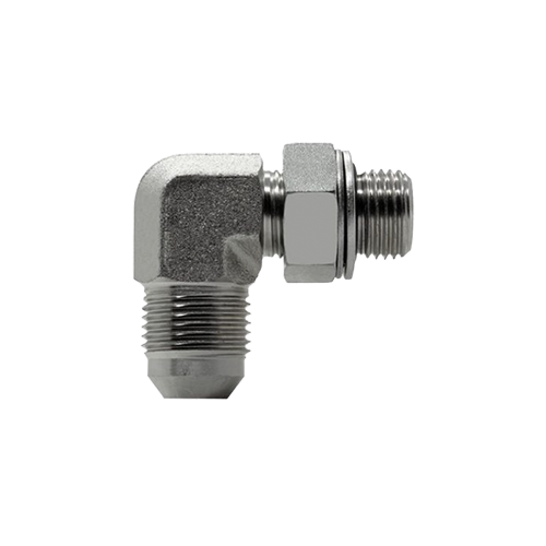 ADAPTADOR 90° BSPP MACHO ORIENTÁVEL X MACHO JIC 1