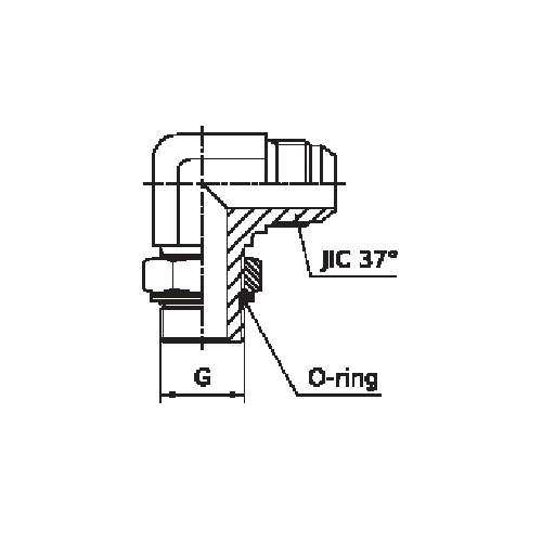 ADAPTADOR 90° BSPP MACHO ORIENTÁVEL X MACHO JIC 3