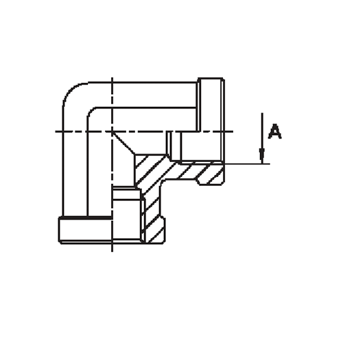 ADAPTADOR 90° FÊMEA NPTF 3