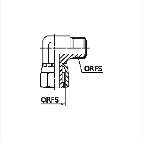 ADAPTADOR 90° FÊMEA ORFS 3