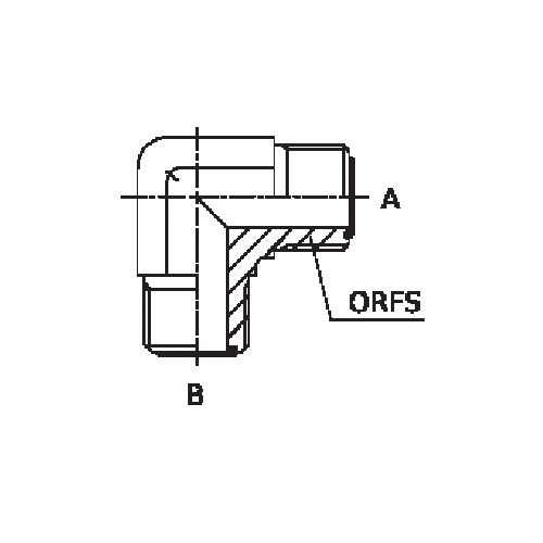ADAPTADOR 90° ORFS 4