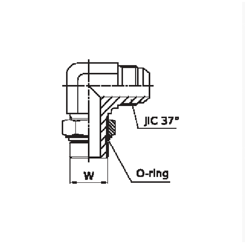 ADAPTADOR 90° UNF MACHO ORIENTÁVEL X MACHO JIC 3
