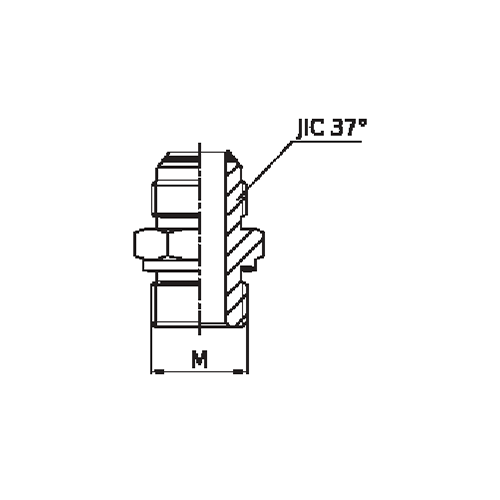 ADAPTADOR MACHO MÉTRICO VEDAÇÃO COM ANEL ED X MACHO JIC 4