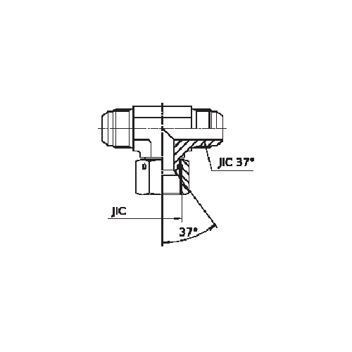 ADAPTADOR TEE CENTRAL FÊMEA JIC 4