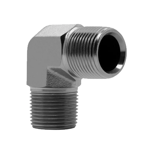 Adaptador 90° Macho NPTF x Macho NPTF 1