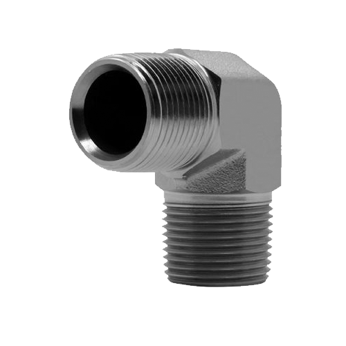 Adaptador 90° Macho NPTF x Macho NPTF 3