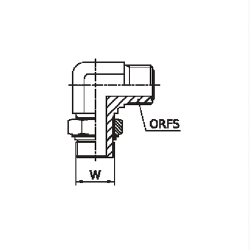 Adaptador 90° UNF Macho Orientável x Macho ORFS 4