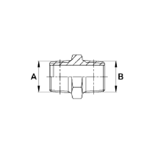 Adaptador Reto Macho NPTF x Macho NPTF med