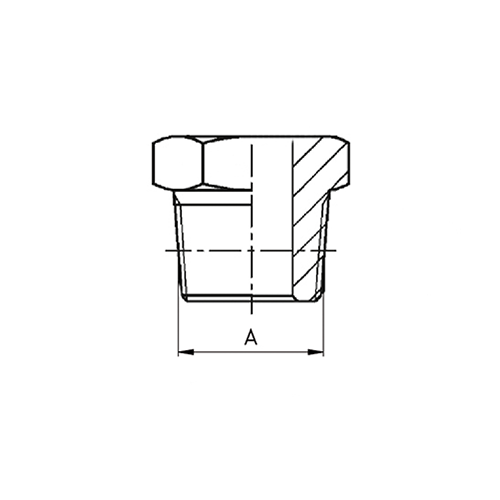 Bujão Macho Sextavado Externo NPTF 3