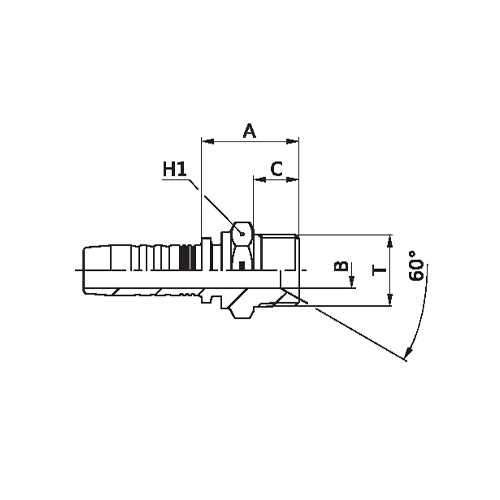 TERMINAL PRENSADO MACHO NPTF 3