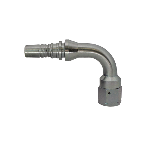 Terminal Prensado 90° Fêmea Giratória BSPP Boleado Interlock Plus 1