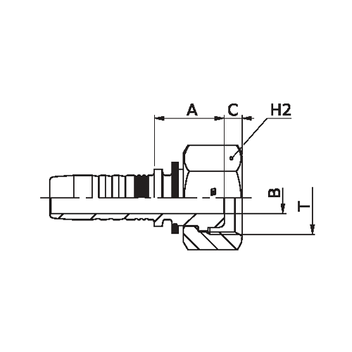 Terminal Prensado Fêmea Poclain 2