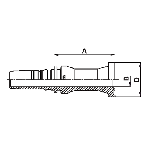 Terminal Prensado Flange Reto (6000PSI) Código 62 Interlock Plus 2