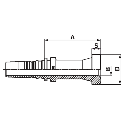 Terminal Prensado Flange Reto (9000PSI) Supercat Interlock Plus 2