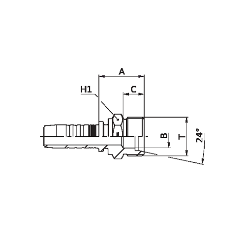 Terminal Prensado Macho Poclain 2