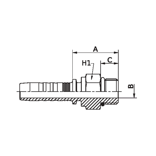 Terminal Prensado Macho UNF 2