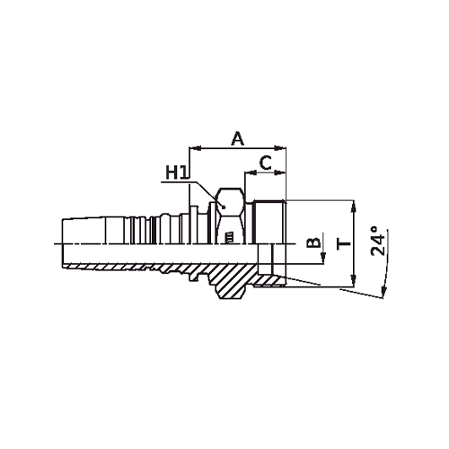 Terminal Prensado Macho para Tubo Pesado Interlock Plus 2