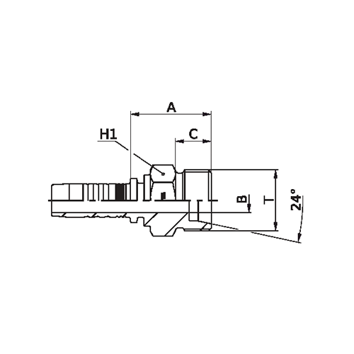 Terminal Prensado Macho para Tubo Série Pesada 2