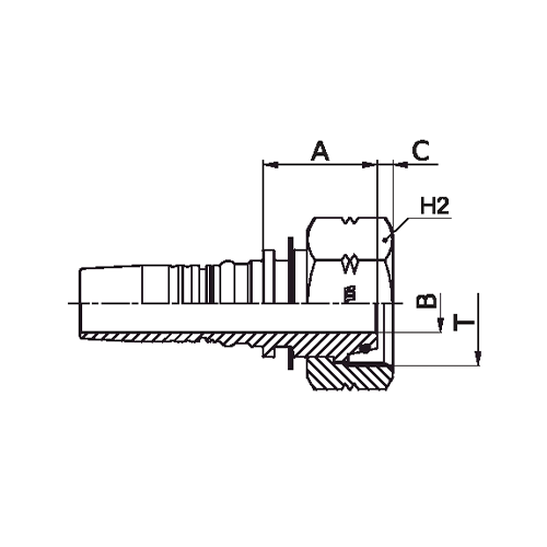 Terminal Prensado Reto Fêmea DKO 2