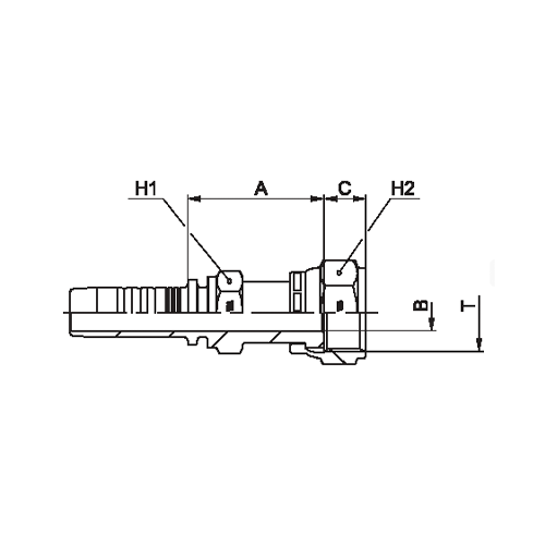 Terminal Prensado Reto Fêmea ORFS 2