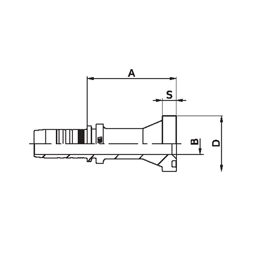 Terminal Prensado Reto Flange Supercat 2