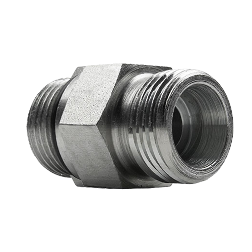 Conexão Macho Reto Rosca UNF Vedação com Anel O’Ring 3