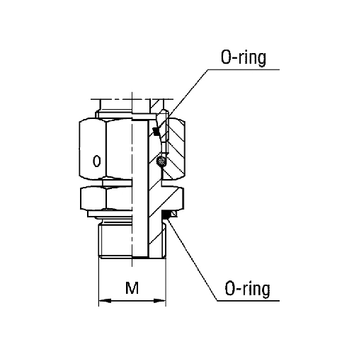 Conexão Macho Rosca Métrica Vedação ED para Fêmea DKO 4